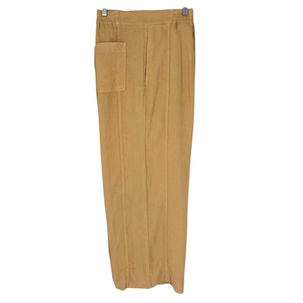 Poetry 100% Linen Wide Leg Pants Size 16 Ochre Sand Pull On NWT